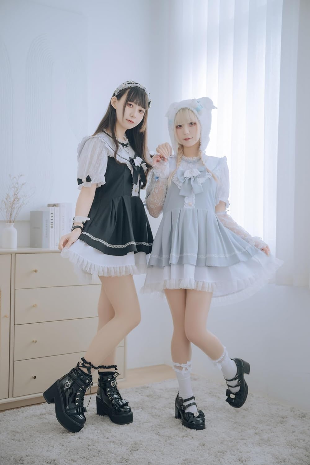 Jillpunk 量産型 天使界隈 共鳴大聖堂 ゴシックロリータ 十字刺繍 蝶